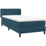 Box Spring krevet s madracem tamnoplavi 80x210 cm baršun | shoptok.hr