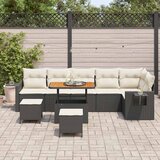  Sjedeća garnitura za vrt 9 kom. Crna poliratan 90 x 55 x 71 cm | shoptok.hr