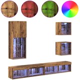 TV zidne jedinice s LED-om 5 pcs Staro drvo Konstruirano drvo | shoptok.hr