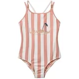 dječji kupaći kostim suna stripe coral blush/creme de la creme