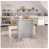  Blagovaonski stol siva boja betona 110 x 60 x 75 cm od iverice | shoptok.hr