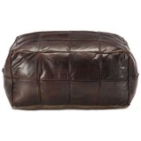 vidaXL Tabure tamnosmeđi 60 x 60 x 30 cm od prave kozje kože | shoptok.hr