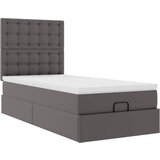  Otomanski okvir kreveta s madracem sivi 90x200cm umjetna koža | shoptok.hr