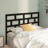  Uzglavlje za krevet crno 141 x 4 x 100 cm od masivne borovine | shoptok.hr