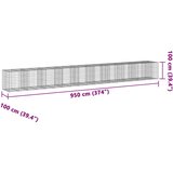  Gabionska košara s poklopcem 950x100x100 cm pocinčano željezo | shoptok.hr
