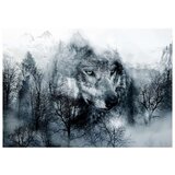  Tapeta - Mountain Predator (Black and White) 100x70 | shoptok.hr