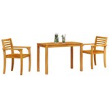  Vrtni set za objed 3 pcs Smeđa Čvrsto drvo akacije | shoptok.hr