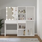 vidaXL led toaletni stolić s 2 ormarića bijeli od konstruiranog drva Cijene