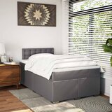  s oprugama i madracem sivi 120x190 cm od umjetne kože | shoptok.hr