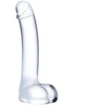 Gläs Realistic Curved Glass G-Spot Dildo Cijene