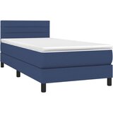  Krevet s oprugama i madracem plavi 90 x 190 cm od tkanine | shoptok.hr