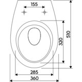  WC školjka Kolo Idol M13 (odtok v steno, 51 x 36 x 35 cm, sanitarna keramika) | Shoptok.si