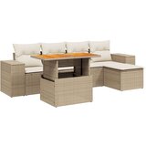  6-dijelni set vrtnih sofa s jastucima bež od poliratana | shoptok.hr