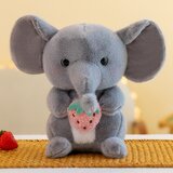 Plišana igračka Slon za maženje s jagodicom 23cm - sivi | Shoptok.si