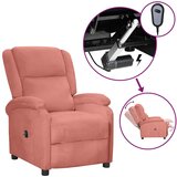 vidaXL Električni naslonjač ružičasti baršunasti | shoptok.hr