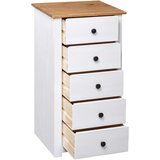  Komoda od borovine bijela 46 x 40 x 89 cm asortiman Panama | Eponuda.com