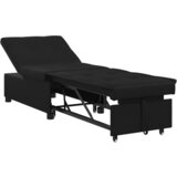  Kauč na razvlačenje 3-u-1 crna tkanina | shoptok.hr