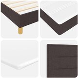 Box Postelja s podnožjem in vzmetnico Temno rjava 100x200 cm Tkanina, (22051585) | Shoptok.si