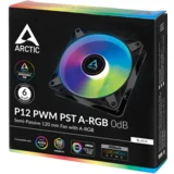 Arctic P12 PWM PST A-RGB 120mm 4-pin ventilator, črn, (21264577)