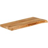 Stolna Mizna plošča z naravnim robom 80x20x3,8 cm trden mangov les, (21410956) | Shoptok.si