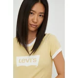 Levi's Bombažna kratka majica bež barva