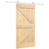 vidaXL Klizna vrata s priborom za montažu 100x210 cm masivna borovina | shoptok.hr