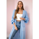 Kesi Włoski Sweater long cardigan blue | shoptok.hr