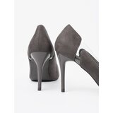 GOODIN Grey suede pumps with transparent inserts | Shoptok.si
