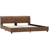 vidaXL okvir za krevet od umjetne brušene kože smeđi 160 x 200 cm | shoptok.hr