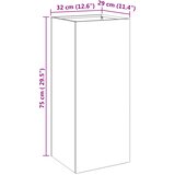  Sadilica srebrna 32x29x75 cm od nehrđajućeg čelika | shoptok.hr