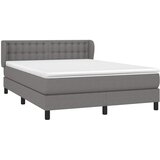  Krevet s oprugama i madracem tamnosivi 140x190 cm od tkanine | shoptok.hr