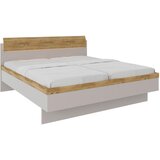 Dieter Knoll POSTELJA 180 cm x 200 cm , les, leseni material barve hrasta, svetlo siva Cene