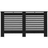 vidaXL Pokrov za radiator črn 152x19x81,5 cm mediapan, (20769818) | Shoptok.si