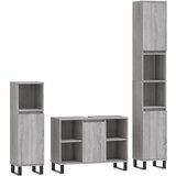 The Living Store Kopalniško pohištvo 3 kosi siva sonoma inženirski les - Komplet Kopalniškega Pohištva, (21503965) | Shoptok.si