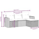  4-dijelni set vrtnih sofa s jastucima svijetlosivi poliratan | shoptok.hr
