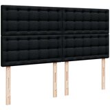vidaXL Box spring postelja z vzmetnico črn 200x200 cm blago | Shoptok.si
