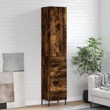  Visoka komoda dimljeni hrast 34,5x34x180cm konstruiranog drva | shoptok.hr