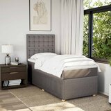 Krevet s oprugama i madracem smeđesivi 100 x 200 cm od tkanine | shoptok.hr
