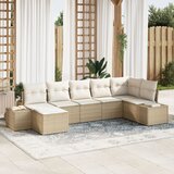 vidaXL set od 7 komada vrtnih sofa s jastučićima bež poli ratan Cijene