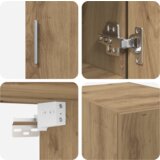 vidaXL Vitka omarica za shranjevanje Umetni hrast 30x42.5x225 cm Inženirski les | Shoptok.si