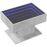  Stolić za kavu LED siva boja betona 70x50x45 cm drveni | shoptok.hr