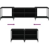 TV ormarić crni 203 x 37 x 50 cm od konstruiranog drva | shoptok.hr