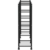  Stalak za cvijeće s kotačima 83 x 25 x 83,5 cm crni željezni | shoptok.hr