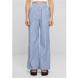 Urban Classics Women's Striped Loose Trousers White/Blue Cene