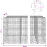  Gabion s 5 mm žicom i mrežom 5x5 cm 950x100x150 cm | shoptok.hr
