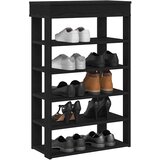 vidaXL Regal za čevlje črn 60x30x98 cm inženirski les Cene