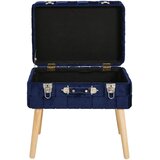 XORA TABURE, les, tekstil, leseni material temno modra | Shoptok.si