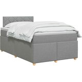  Boxspring krevet s madracem Svjetlosiva 120 x 190 cm Tkanina | shoptok.hr