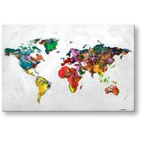  Slike na platnu mapa sveta 1-delna XOBCH12395GE1 (avtorske) | shoptok.hr