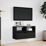  Zidni TV ormarići s LED svjetlima 2 kom crni 41x31x45 cm | Eponuda.com
